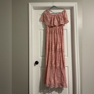 Lace maternity  maxi dress